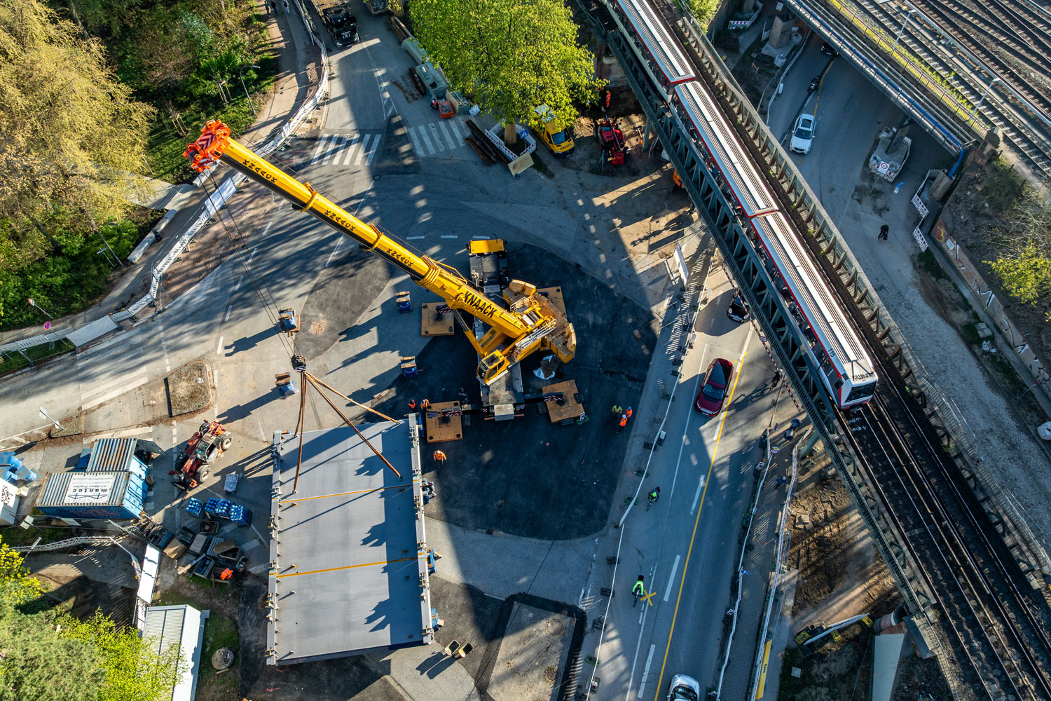 Kraneinsatz in Alsterdorf